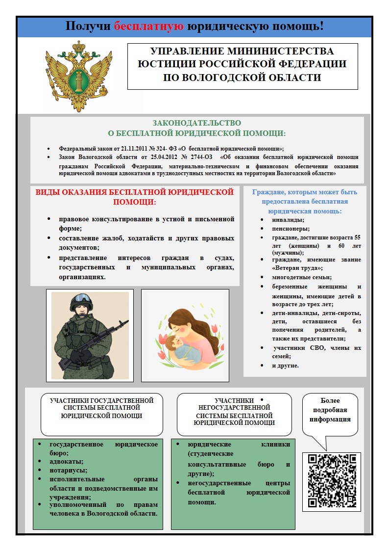Информация о бесплатной юридической помощи