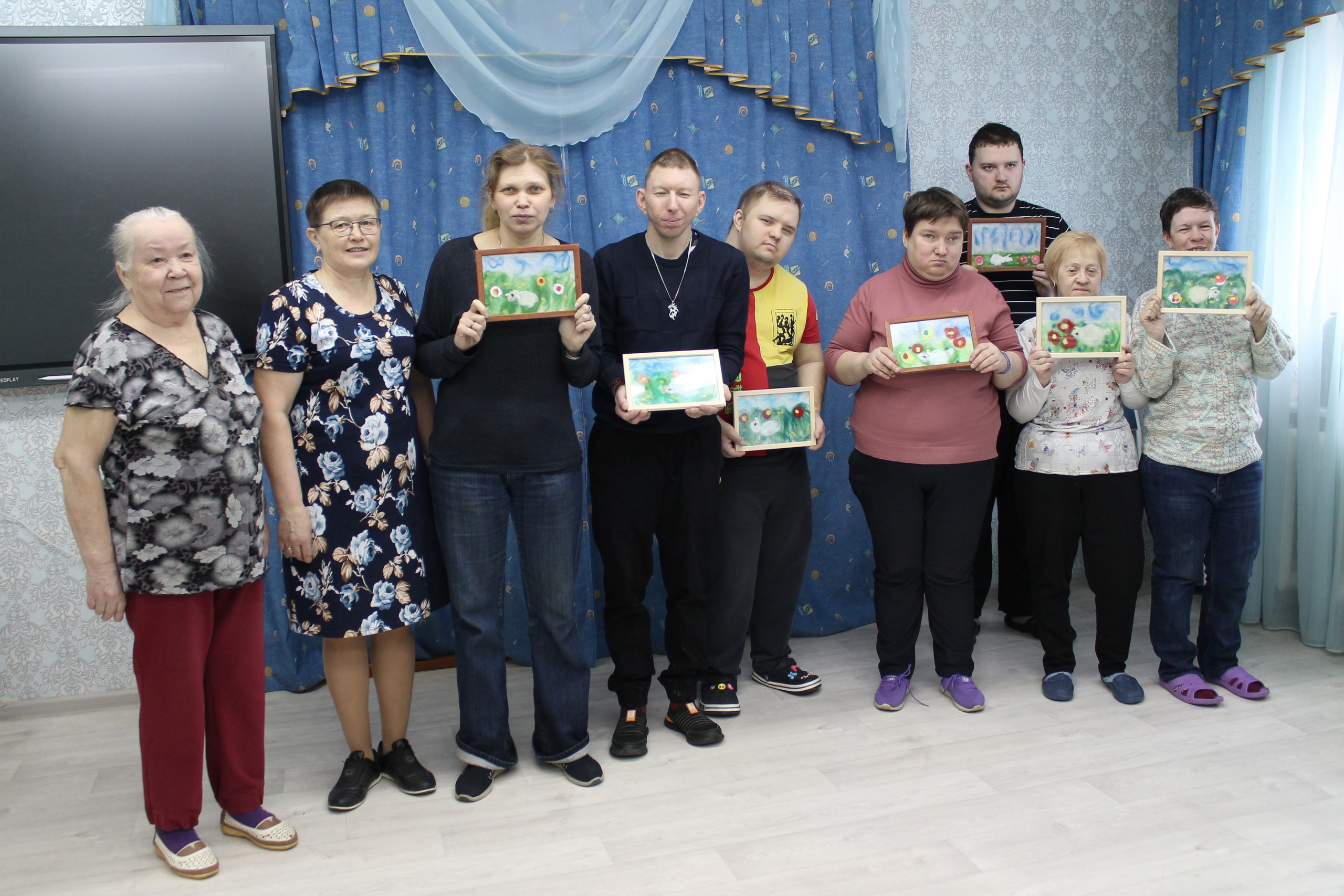 Шерстяная акварель: весеннее вдохновение в реабилитационной группе